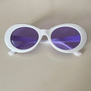 White with Purple Fashion Glasses